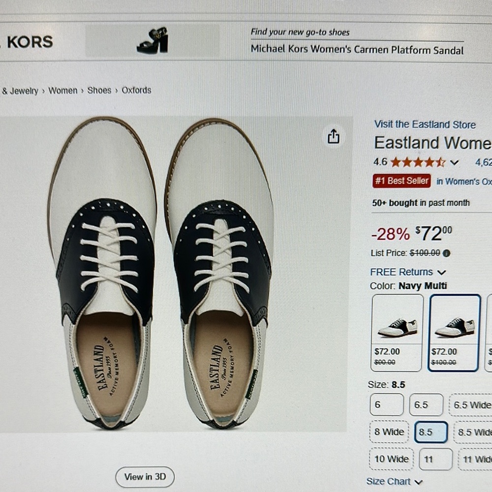 Eastland Black and White Athletic Shoes Sleek Design